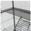 Grandes cages de perroquet en métal de plate-forme à 3 couches